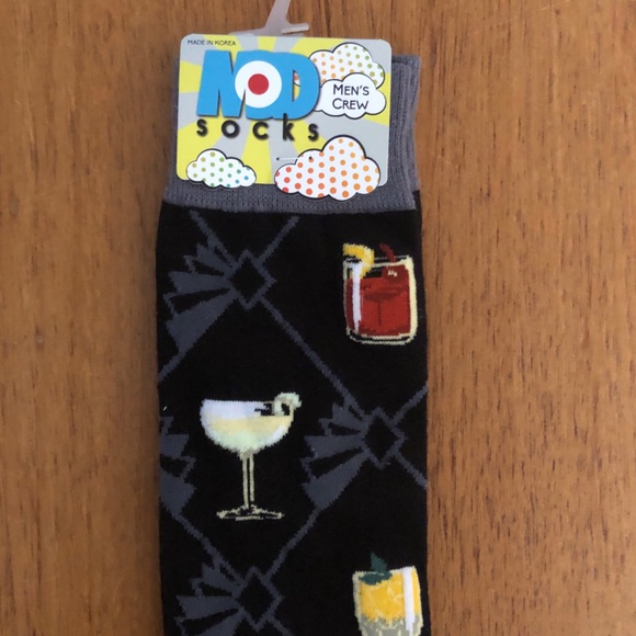Modsocks Speakeasy Classic Cocktail Men's Crew Socks Modcloth Father’s Day - Picture 3 of 4